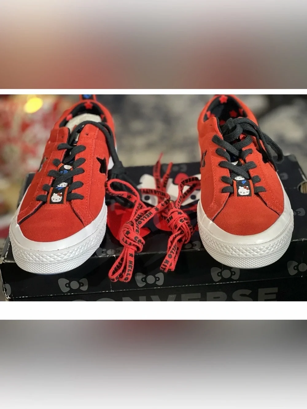 Converse Hello Kitty One Star Suede Sneakers Red Size W6